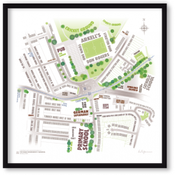 Magic Roundabout, Swindon – typographic art map